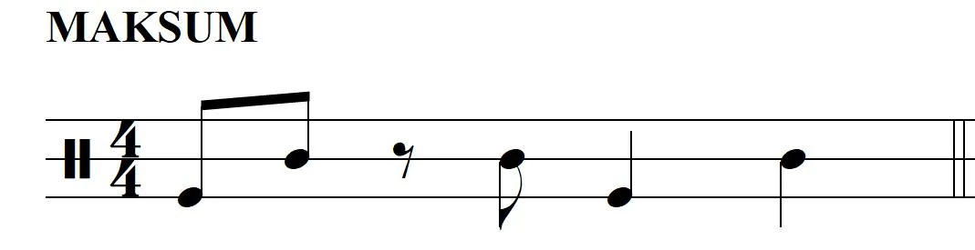 Notación del ritmo Maksum