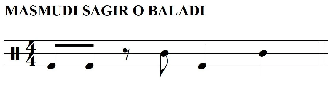 Notación del ritmo Masmudi sagir
