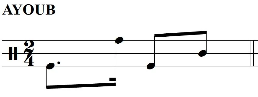 Notación del ritmo Ayoub