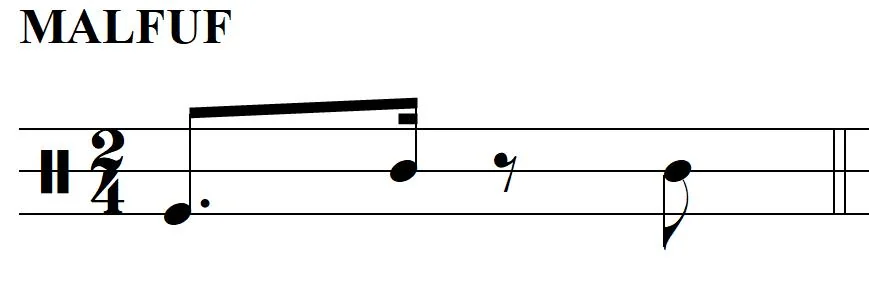 Notación del ritmo Malfuf
