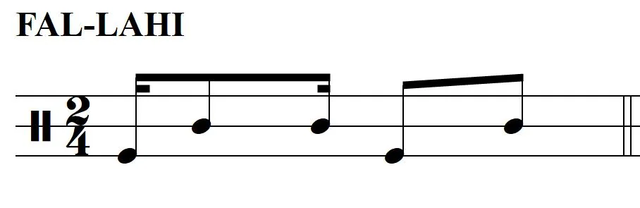 Notación del ritmo Fal-lahi