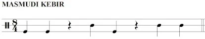 Notación del ritmo Masmudi kebir