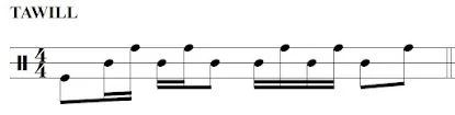 Notación del ritmo Tawill