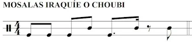 Notación del ritmo Mosalas Iraquíe o Choubi
