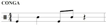 Notación del ritmo Conga Masri