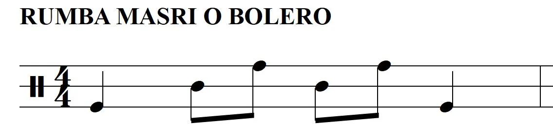 Notación del ritmo Rumba Masri