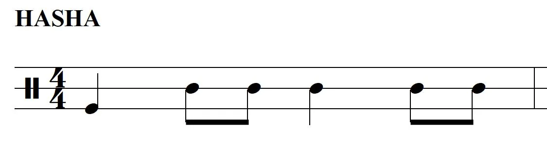 Notación del ritmo Hasha