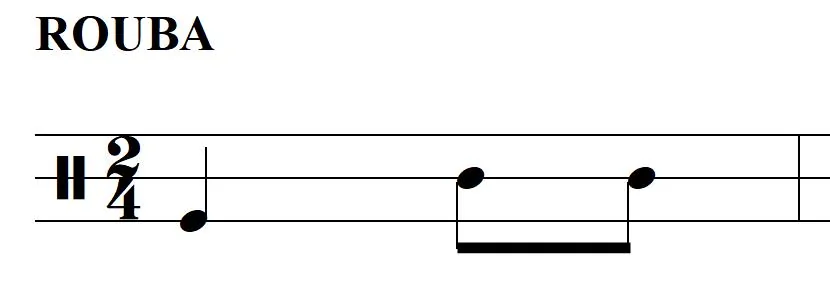 Notación del ritmo Rouba