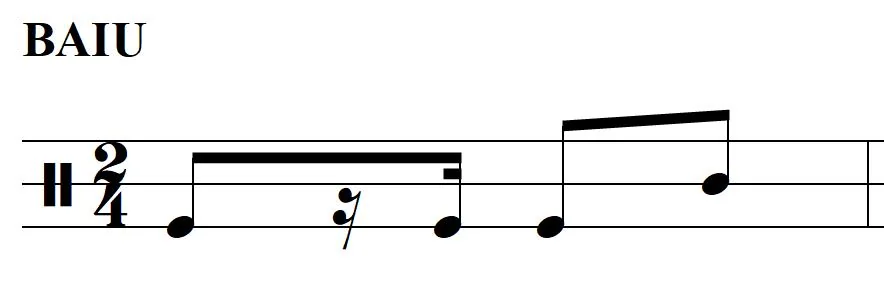 Notación del ritmo Baiu