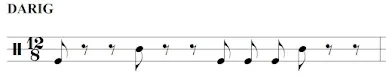 Notación del ritmo Darig