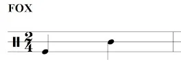 Notación del ritmo Fox