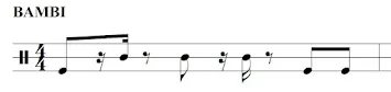 Notación del ritmo Bambi