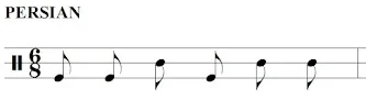 Notación del ritmo Persian