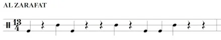 Notación del ritmo Al Zarafat