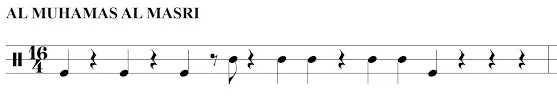 Notación del ritmo Al Muhamas al masri